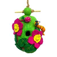 Raspberry Caterpillar Felt Birdhouse-DZI484087
